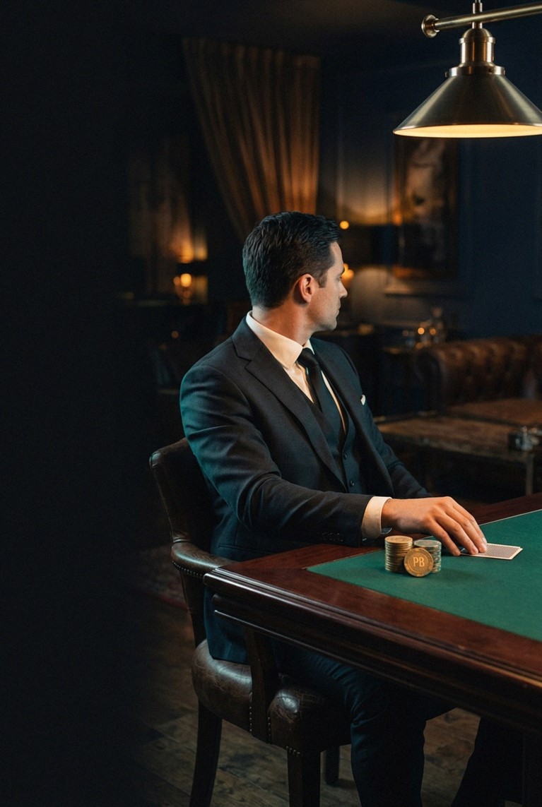 Écran de casino avec jetons et cartes de jeu